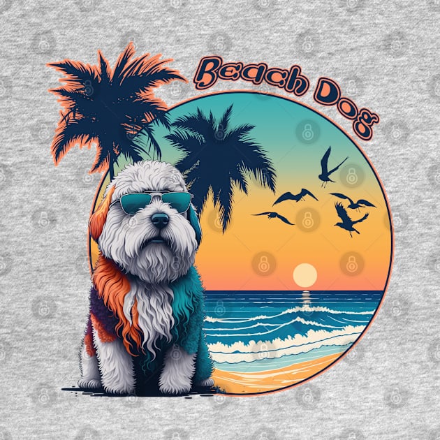 Cool Beach Dog by 2HivelysArt